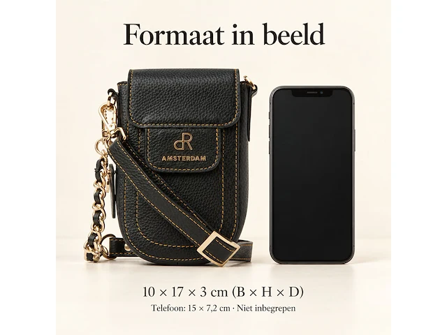 Telefoontas dr amsterdam, black - afbeelding 6 van  6
