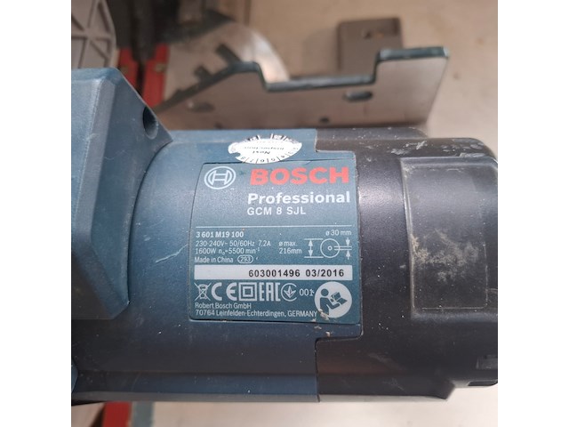 Telescoop-/afkortzaag 216mm 230v~ bosch, gcm 8 sjl, bouwjaar 2016 - afbeelding 5 van  12