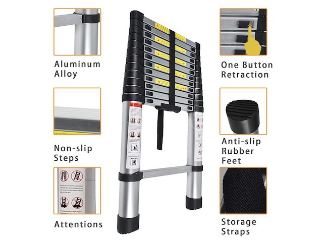 Telescoopladder zjladder - afbeelding 2 van  3