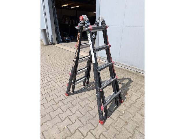 Telescopische ladder 4x 5 treeds - afbeelding 3 van  6