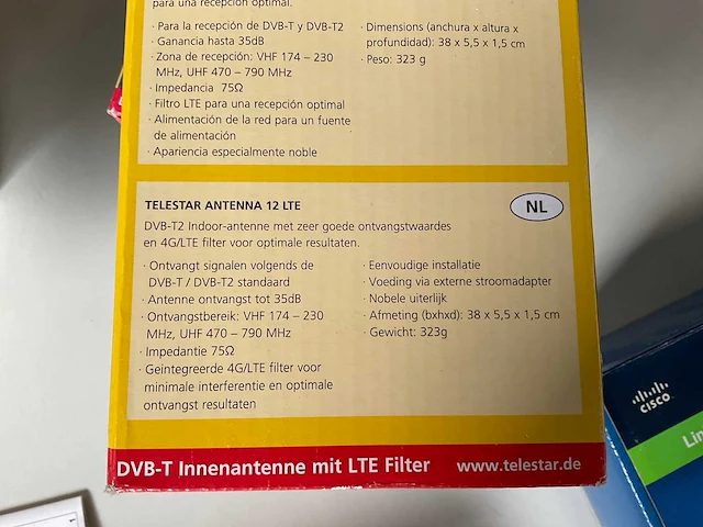 Telestar antenna 12 lte indoor-antenne (4x) - afbeelding 2 van  2