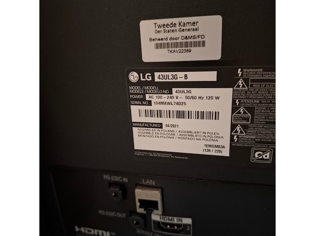 Televisie, lg, 43ul3g - afbeelding 4 van  7