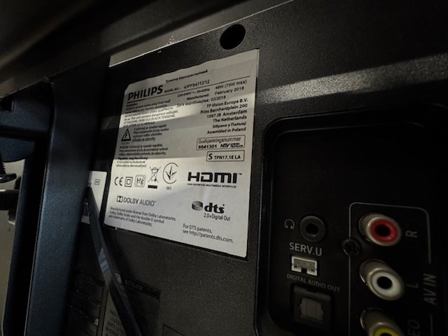 Televisie philips, 43pfs4112/12, op verrijdbare tv-standaard - afbeelding 4 van  5