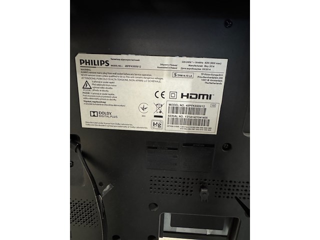 Televisie, philips, 48pfk5509/121, op verrijdbare tv-standaard - afbeelding 4 van  5