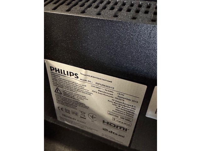 Televisie philips, 50pus6203/12, op verrijdbare tv-standaard - afbeelding 3 van  5