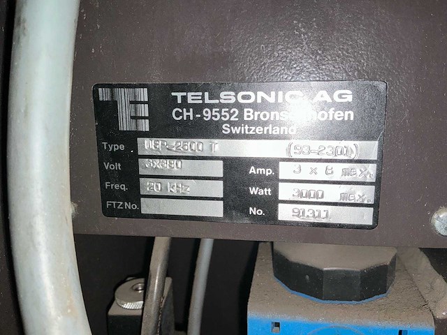 Telsonic usp-2500 t kunststof lasinstallatie - afbeelding 19 van  26