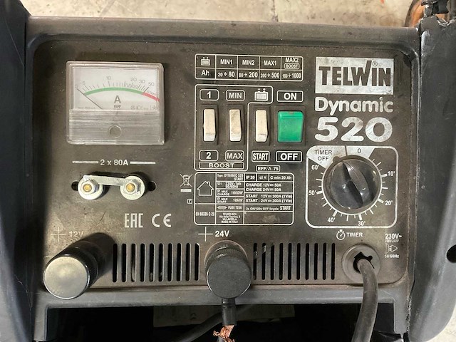 Telwin dynamic start 520 acculader - afbeelding 3 van  4