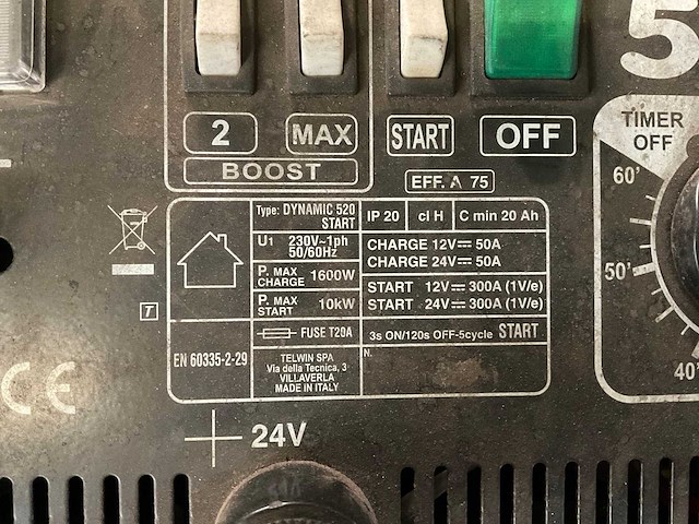 Telwin dynamic start 520 acculader - afbeelding 4 van  4