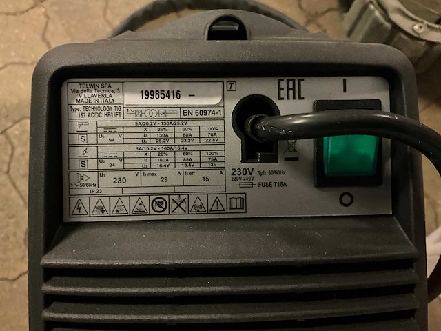 Telwin technology tig 182 ac/dc hf/lift tlasmachine - afbeelding 6 van  7