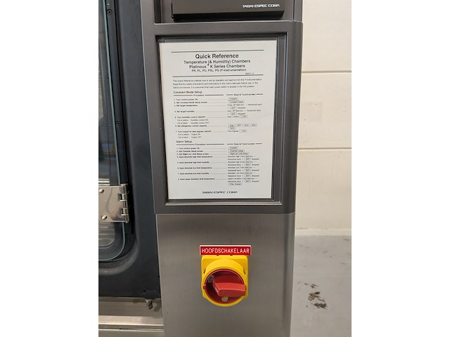 Temperatuur en vochtigheidskamer, tabai espec, accretech, pl-4kp, 1998 - afbeelding 9 van  29