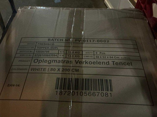 Tencel verkoelend 80x200cm oplegmatras (12x) - afbeelding 3 van  3