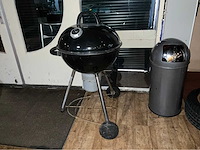 Tenneker mobiele houtskool bbq ennafvalbak