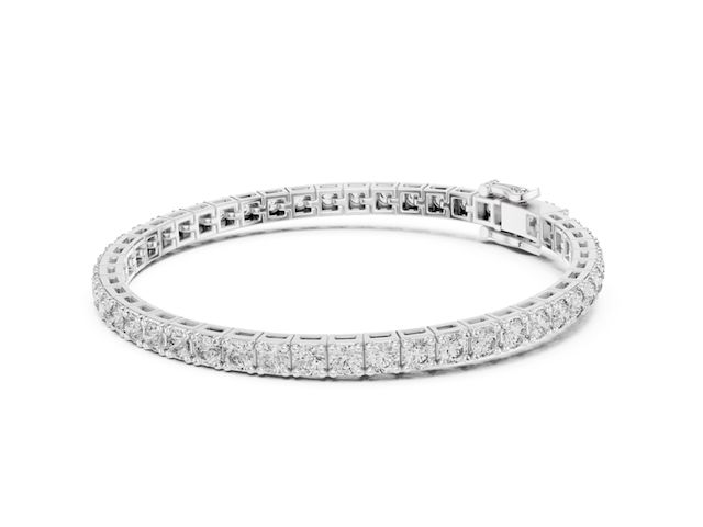 Tennis armband met 5.37ct diamant - afbeelding 2 van  6