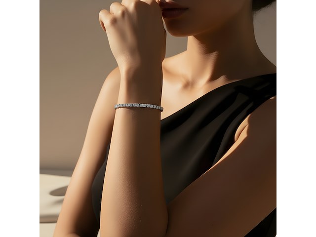 Tennis armband met 5.37ct diamant - afbeelding 5 van  6