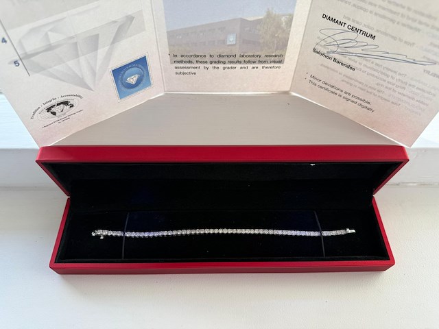 Tennis armband met natuurlijke diamanten, 2024 - afbeelding 1 van  12