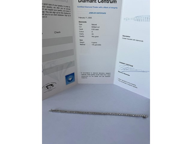 Tennis armband met natuurlijke diamanten, 2024 - afbeelding 7 van  12