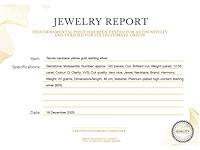 Tennis collier geel goud sterling zilver - afbeelding 4 van  4