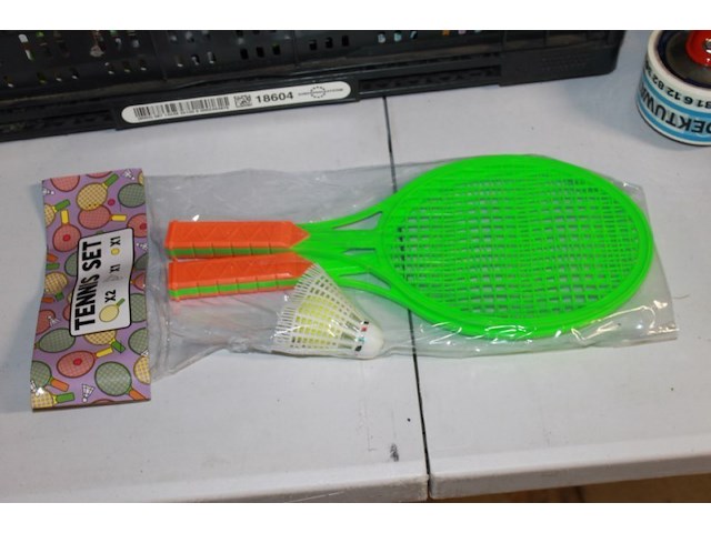 Tennis set groen 1 x in ds j - afbeelding 1 van  3