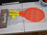 Tennis set oranje 1 x in ds j - afbeelding 3 van  3