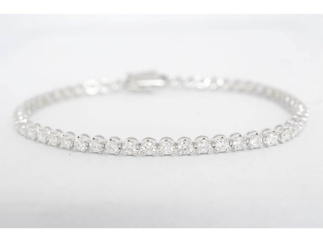 Tennisarmband met 1.30 carat diamanten - afbeelding 1 van  7
