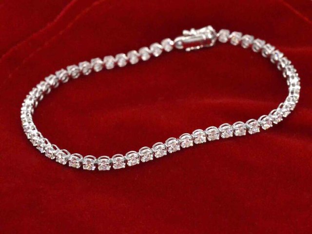 Tennisarmband met 3.00 carat diamanten - afbeelding 1 van  8