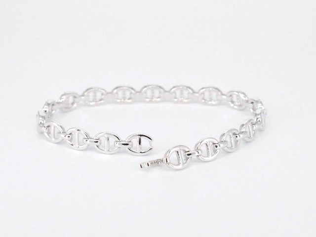 Tennisarmband met diamanten schakels met 157 diamanten - afbeelding 3 van  4