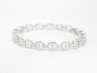 Tennisarmband met diamanten schakels met 157 diamanten - afbeelding 4 van  4