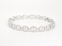 Tennisarmband met diamanten schakels met 157 diamanten - afbeelding 7 van  9