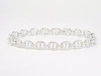 Tennisarmband met diamanten schakels met 157 diamanten