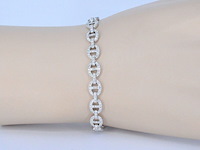 Tennisarmband met diamanten schakels met 157 diamanten - afbeelding 2 van  9