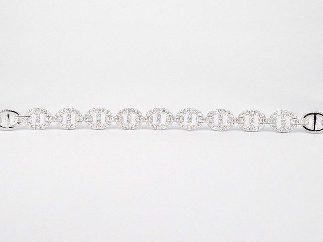 Tennisarmband met diamanten schakels met 157 diamanten - afbeelding 5 van  9