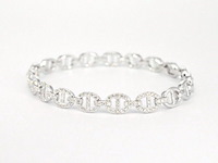 Tennisarmband met diamanten schakels met 157 diamanten - afbeelding 7 van  9