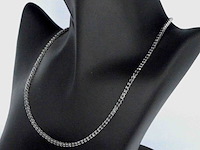 Tenniscollier met natuurlijke zwarte diamanten (enhanced) - afbeelding 12 van  12