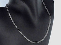 Tenniscollier met natuurlijke zwarte diamanten - afbeelding 6 van  6