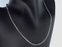 Tenniscollier met natuurlijke zwarte diamanten - afbeelding 11 van  12