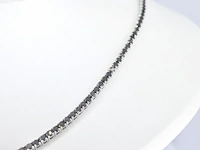 Tenniscollier met natuurlijke zwarte diamanten - afbeelding 3 van  8