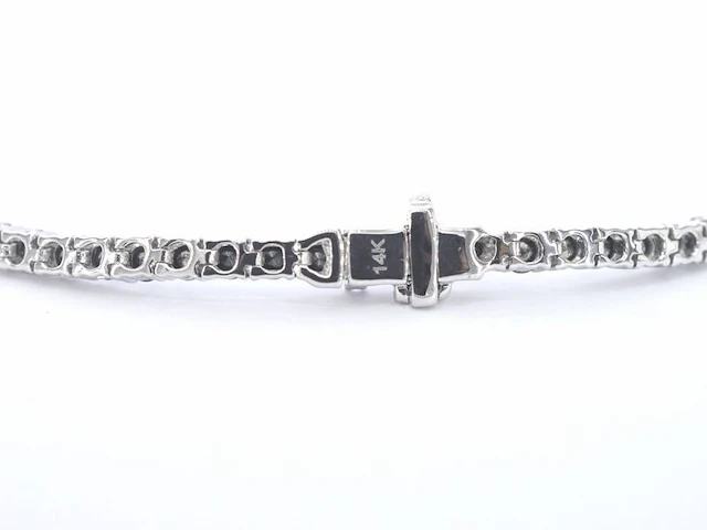 Tenniscollier met natuurlijke zwarte diamanten - afbeelding 5 van  8