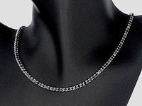 Tenniscollier met zwarte diamanten - afbeelding 1 van  11