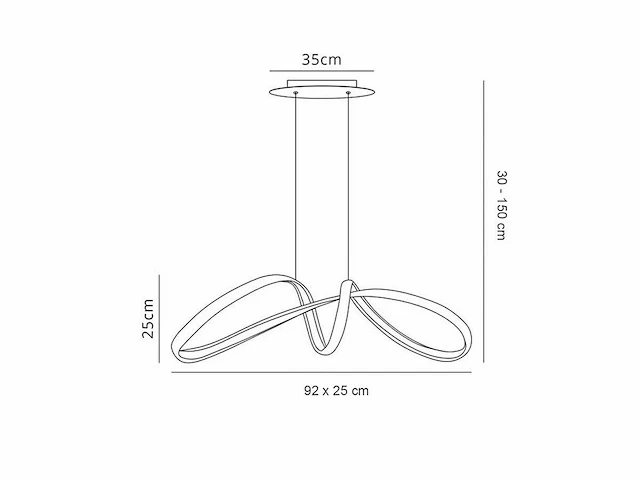 Tenshi 360 led hanglamp zwart - afbeelding 3 van  7