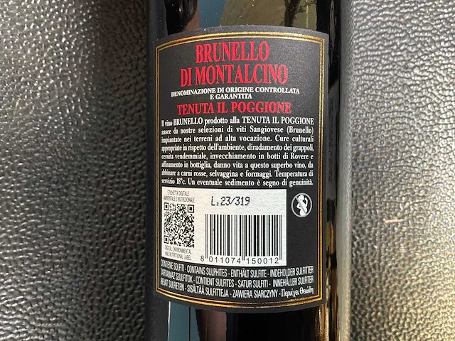 Tenuta il poggione brunello di montalcino sangiovese rode wijn 2019 (6x) - afbeelding 3 van  3