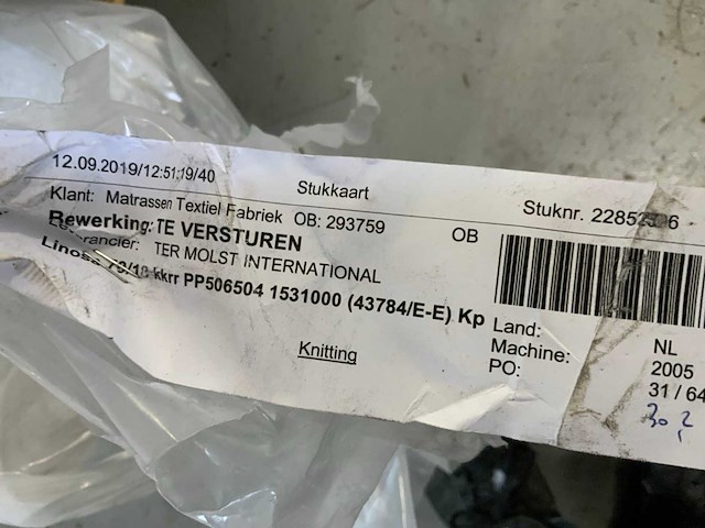 Ter molst international linosa 70-18 kkrr pp textiel rol (5x) - afbeelding 4 van  10