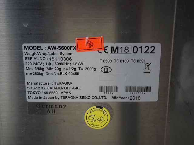 Teraoka seiko co., ltd. - afbeelding 6 van  14