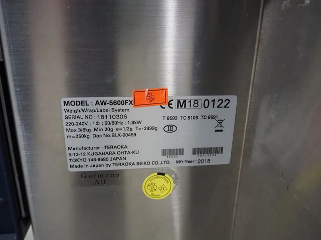 Teraoka seiko co., ltd. - afbeelding 6 van  15