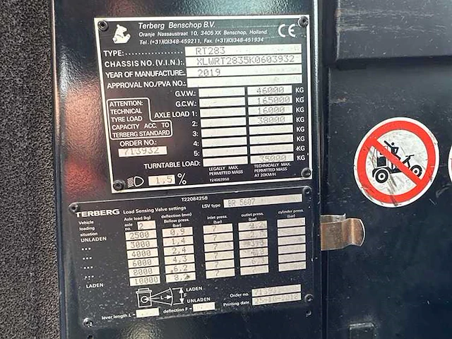 Terberg - 2019 - rt283 - 35t trekvermogen - industriële trekker - afbeelding 6 van  6