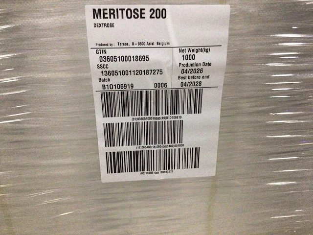 Tereos meritose 200 dextrose 1000kg bb - afbeelding 2 van  3