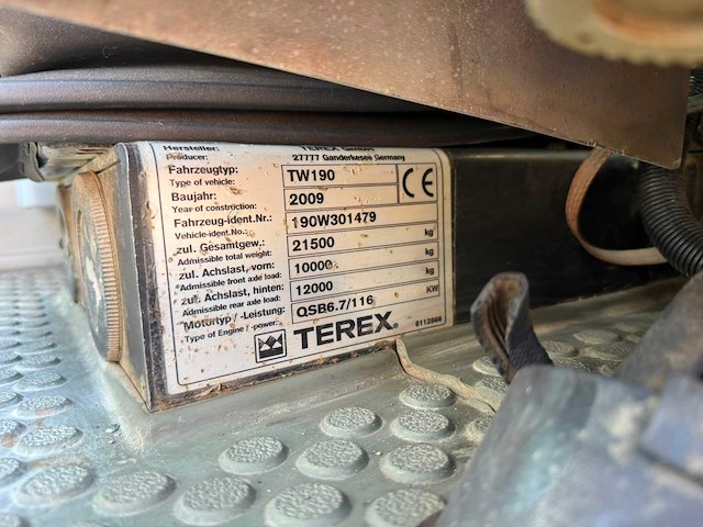 Terex - 2009 - tw190 - mobiele kraan - afbeelding 17 van  24