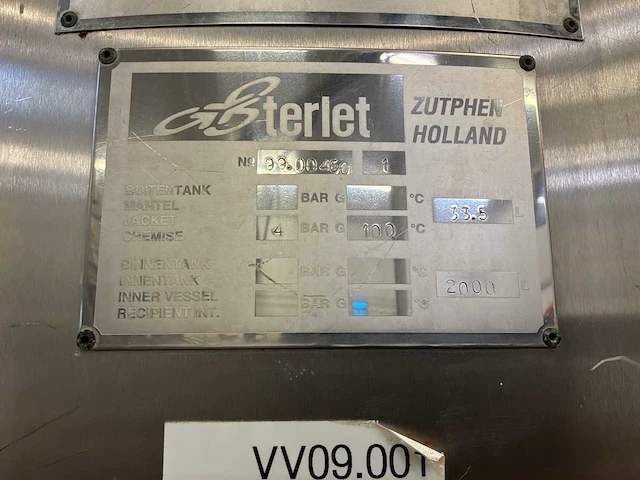 Terlet verticale opslagtank / koeltank - afbeelding 5 van  5