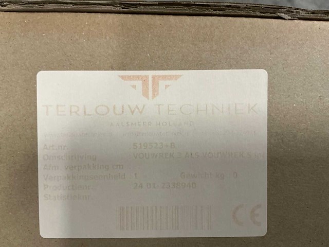 Terlouw techniek vouwrek 519523+b (6x) - afbeelding 2 van  3