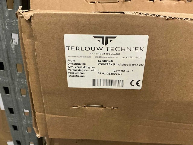 Terlouw techniek vouwrek met beugels voor 5 emmers (7x) - afbeelding 4 van  5