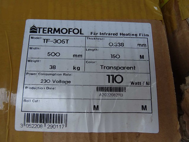 Termofol - tf-305t - rol vloerverwarmingsfolie 150m (6x) - afbeelding 2 van  2